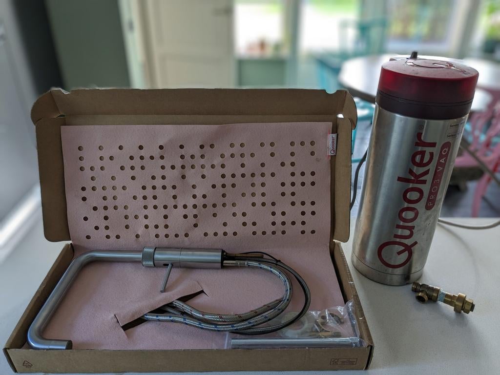Quooker Fusion square RVS met Pro3 boiler complete set, Minder dan 50 cm, Ophalen of Verzenden, Zo goed als nieuw, Minder dan 100 cm