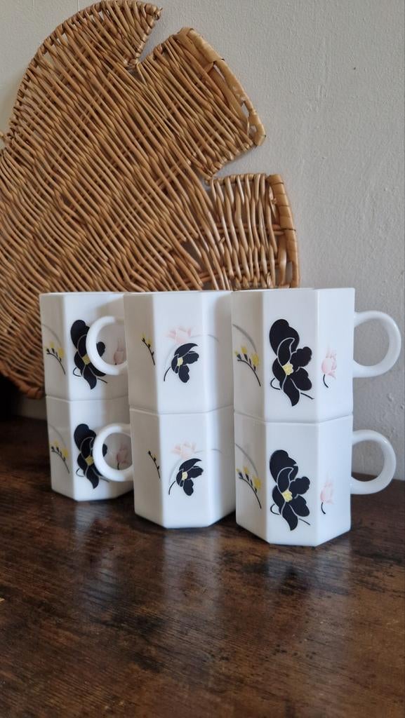 Arcopal Arcoroc Anais Octime Kopjes - 6 stuks wit, Ophalen, Overige stijlen, Kop(pen) en/of Schotel(s), Glas