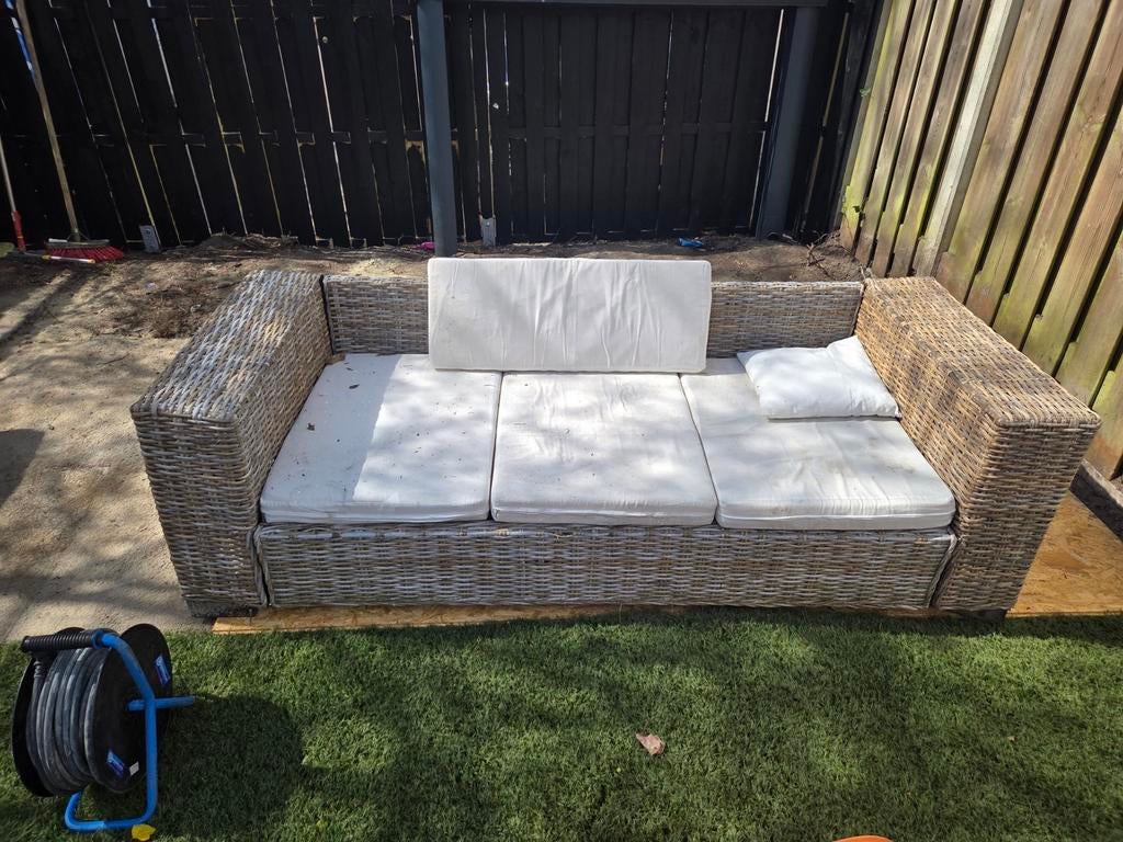 Tuinbank met kussens, Ophalen, Gebruikt