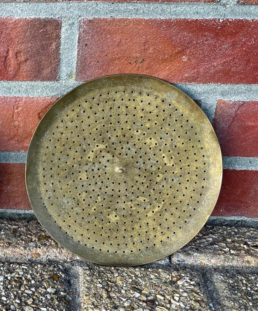 Antieke vintage messing teems (15 cm) voor brocante gieter, Antiek en Kunst, Ophalen of Verzenden