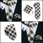 Dennis Gadgets: 100 % zijden stropdas ( 3 delig !! ) DG0229, Ophalen of Verzenden, Nieuw, Bruin, Met patroon