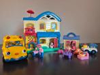 Fisher Price-Little People Speelhuis, Schoolbus, Figuurtjes, Verzenden