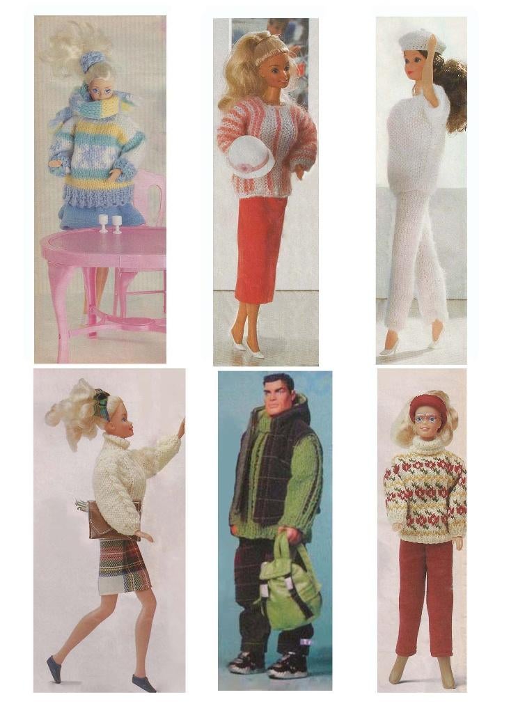 Patronen om kleding te breien voor Barbie en Action Man, Ophalen of Verzenden, Zo goed als nieuw, Breien, Patroon of Boek