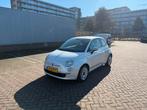 Fiat 500 0.9 85pk Twinair Turbo 2012 Parelmoerwit Airco, Auto's, Fiat, Voorwielaandrijving, Euro 5, 31 €/maand, Leder en Stof