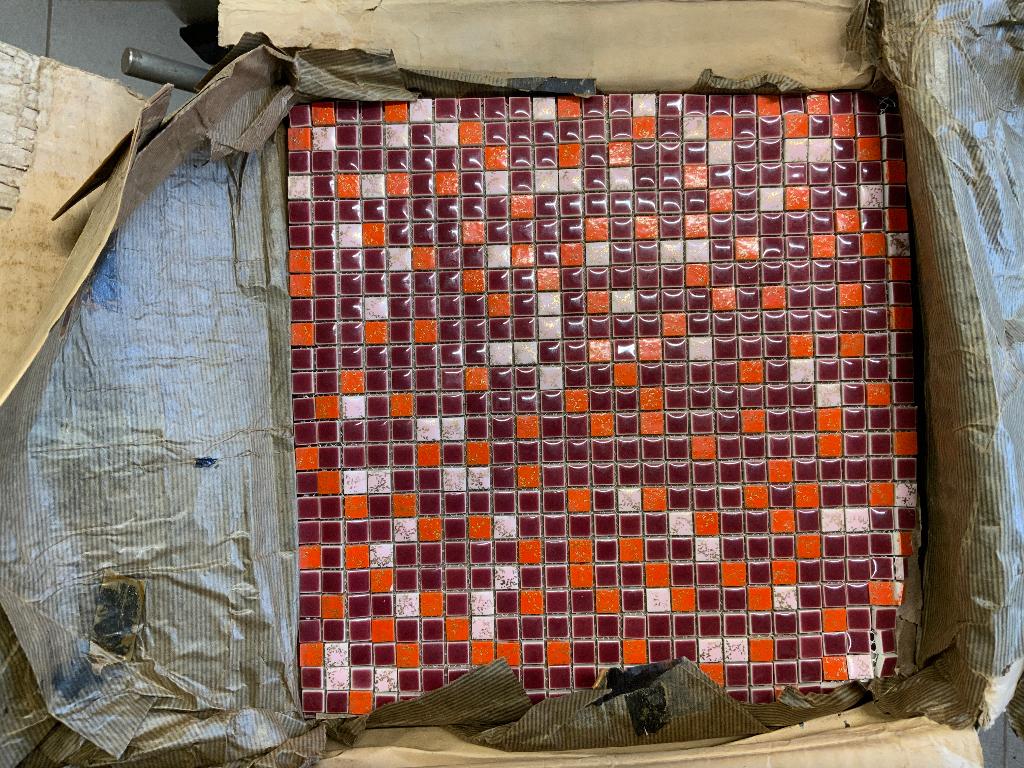 Vintage glas mozaïek tegels, Doe-het-zelf en Verbouw, Tegels, Ophalen, Nieuw, 20 tot 40 cm, Minder dan 5 m²