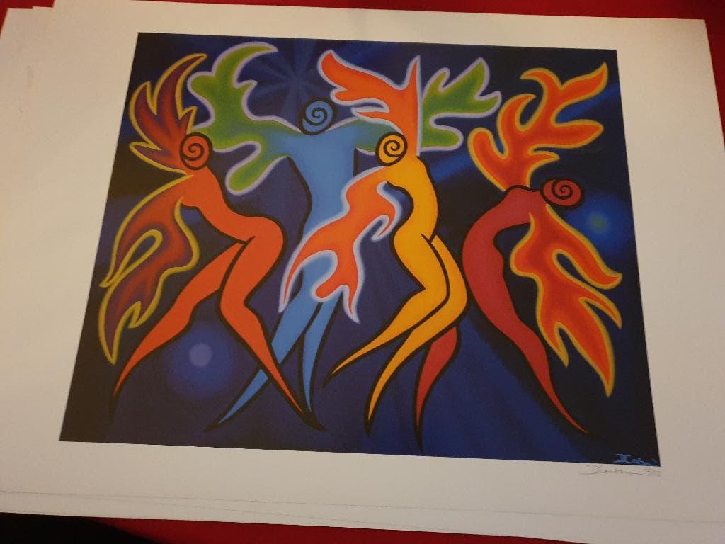 litho 49 cm x 69 cm Angels, Ophalen of Verzenden