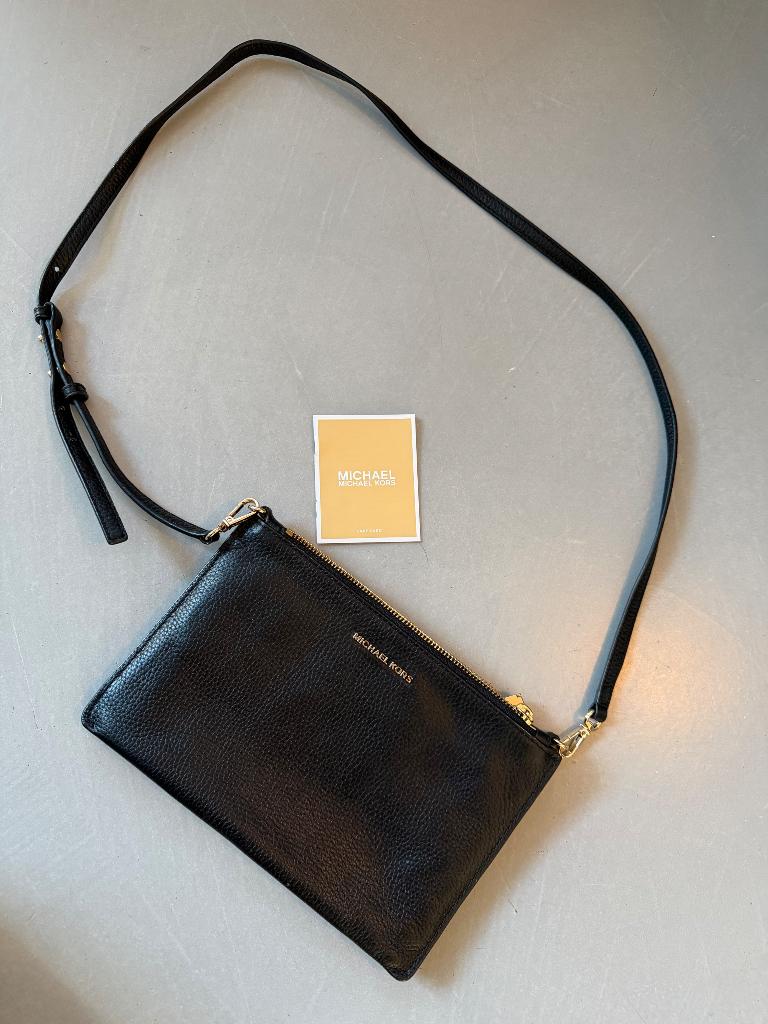 Michael Kors Bedford Gusset crossbody, Ophalen, Nieuw, Zwart, Schoudertasje
