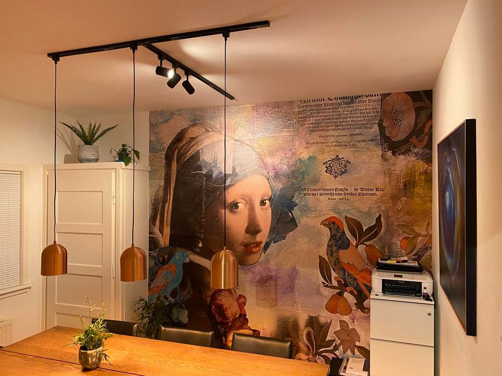 Zuiver hanglampen en Qazqa rail met 5 spotjes, Ophalen, Zo goed als nieuw, Metaal, Modern