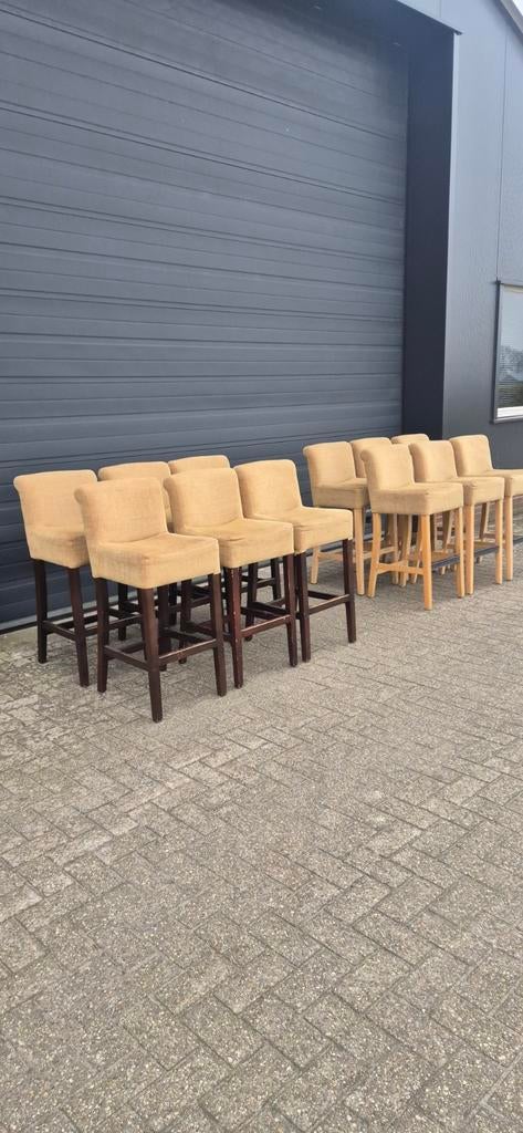 Barkrukken met rugleuning 12 stuks, Ophalen, Geen, 60 tot 90 cm, Gebruikt