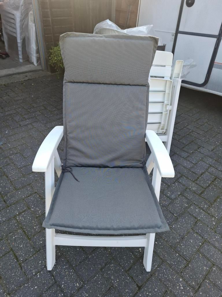 4 Tuinstoelen., Ophalen of Verzenden, Gebruikt, Kunststof