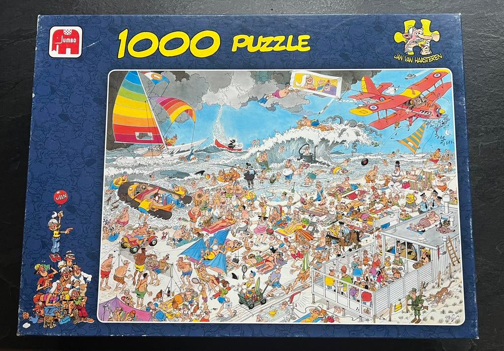 Jan van Haasteren op het strand, Ophalen of Verzenden, 500 t/m 1500 stukjes, Zo goed als nieuw, Legpuzzel