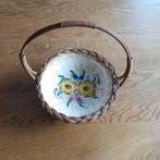 Keramische schaal in riet, Gebruikt, Porselein of Keramiek, Schaal, Ophalen of Verzenden