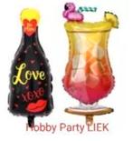 Fles en glas folieballon nr F01, Ophalen of Verzenden, Nieuw, Versiering, Overige