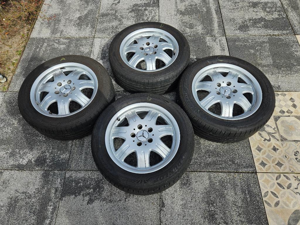 4 Mercedes Benz SLK velgen met goede banden, Ophalen, Gebruikt, 16 inch, Banden en Velgen