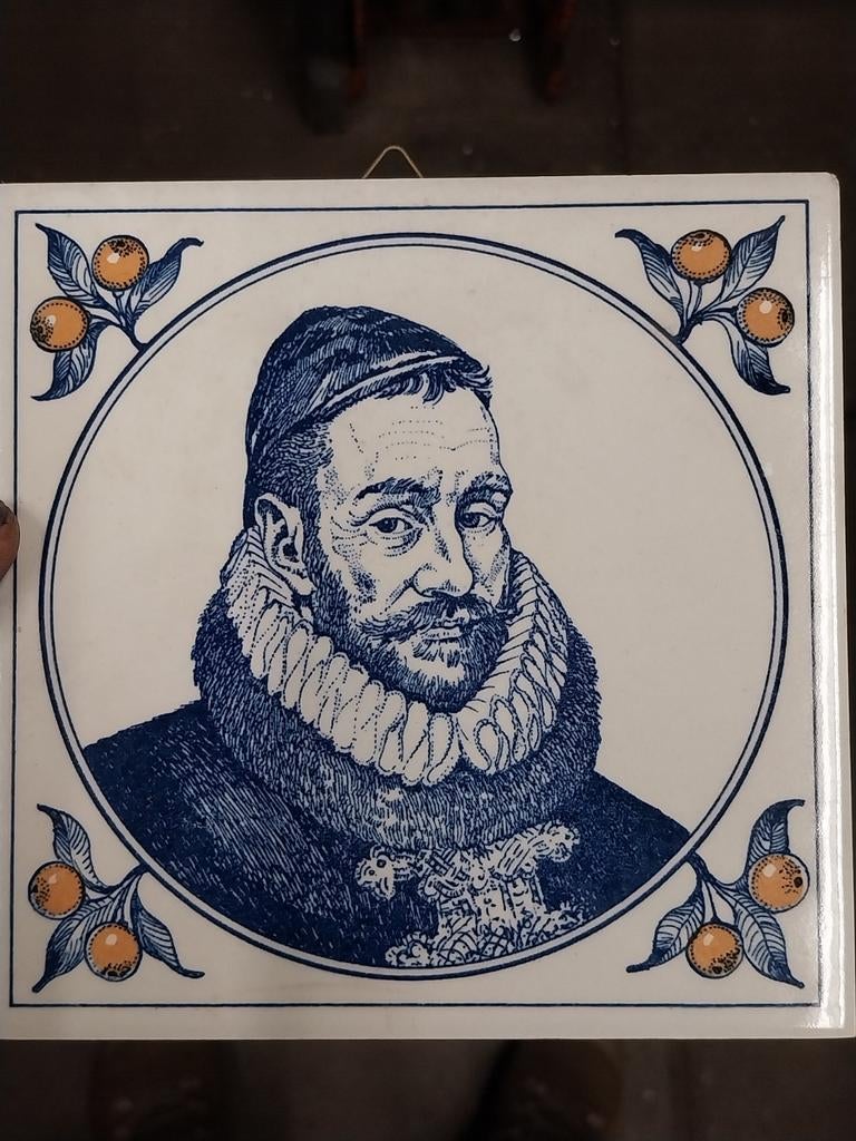 Tegel Willem van Oranje - Schoonhoven Holland 15x15cm, Ophalen of Verzenden