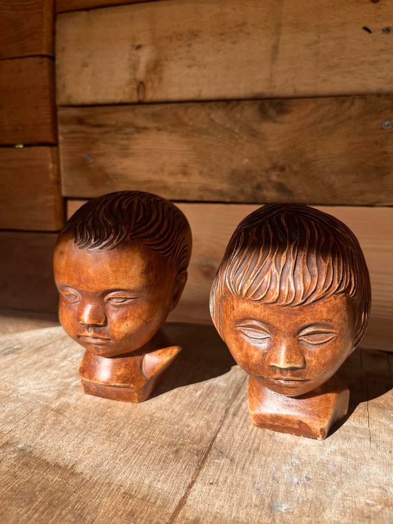 Vintage kinderhoofdjes 👶, Overige onderwerpen, Ophalen of Verzenden, Handgemaakt, 20 - 50 cm