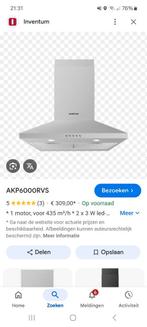 Nieuwe Inventum AKP6000RVS afzuigkap, Ophalen of Verzenden, Nieuw, 200 tot 400 m³ per uur, Onderbouw afzuigkap