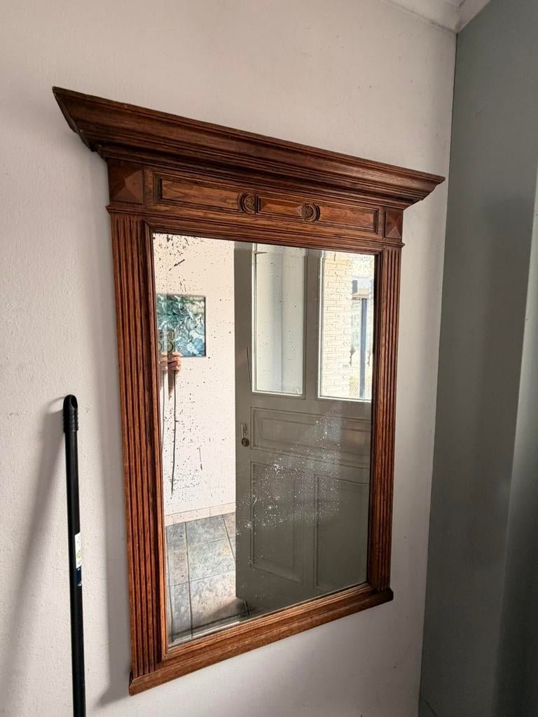 Antieke spiegel, Antiek en Kunst, Ophalen of Verzenden, Rechthoekig, 100 tot 150 cm