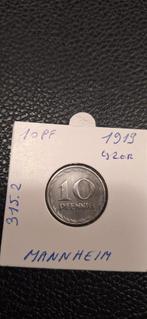 Duits notgeld 10 pfennig 1919 Mannheim ijzer, Postzegels en Munten, Ophalen of Verzenden, Duitsland
