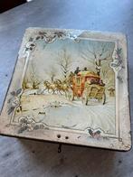 Groot metalen van Melle blik met slot en sleutel, Ophalen of Verzenden