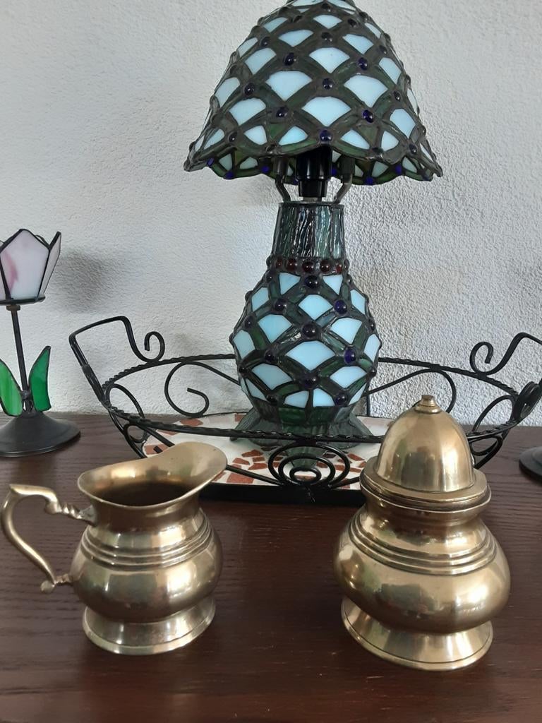 Koperen setje., Ophalen of Verzenden