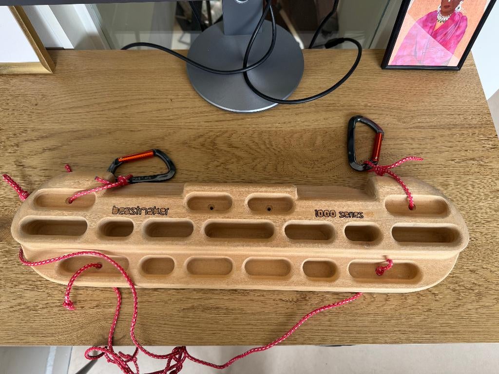 Beastmaker 1000 Hangboard Beukenhout (ZGAN), Ophalen of Verzenden, Zo goed als nieuw, Klimsport-accessoire