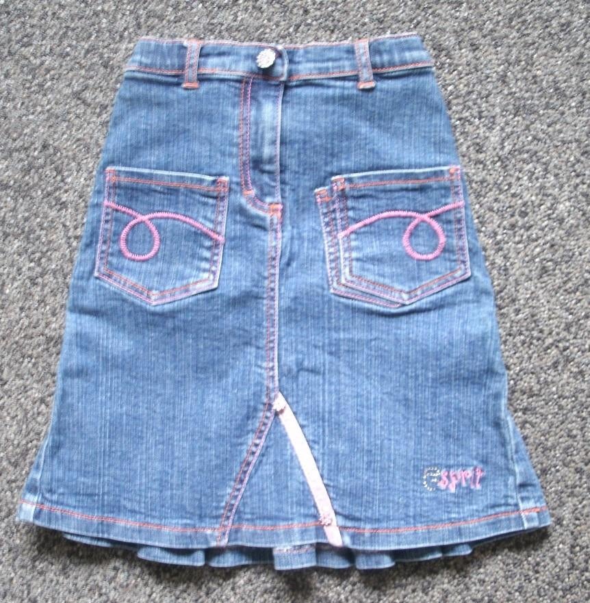 mooie esprit spijkerrok, Kinderen en Baby's, Kinderkleding | Maat 122, Meisje, Ophalen of Verzenden, Zo goed als nieuw, Jurk of Rok