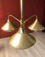 Vintage hanglamp - kroonluchter messing goud, Ophalen of Verzenden, Gebruikt, Glas