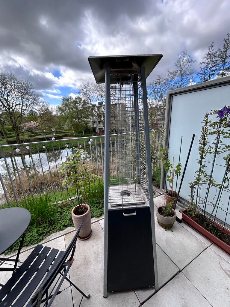 Terrasverwarmer met gasfles, Tuin en Terras, Ophalen, Gebruikt, Gas, Vloer