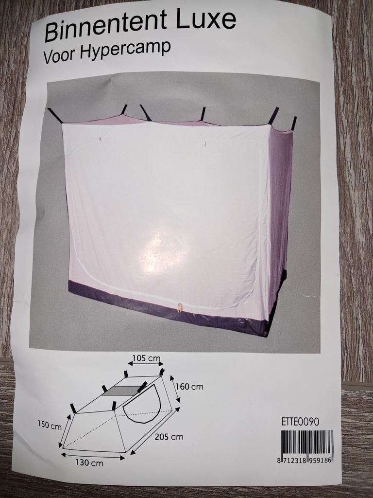 Binnentent Luxe voor Hypercamp -  in verpakking, Ophalen, Zo goed als nieuw, Tot en met 2