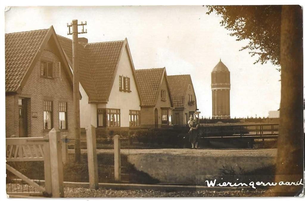 Wieringerwaard-139     Jonker fotokaart- Watertoren, Verzamelen, Ansichtkaarten | Nederland, Verzenden, Voor 1920, Gelopen, Zuid-Holland