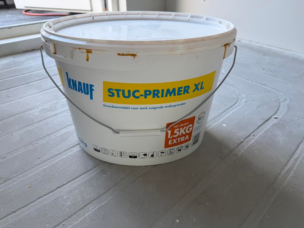 Knauf Stuc primer, 5 tot 10 liter, Ophalen, Zo goed als nieuw, Wit