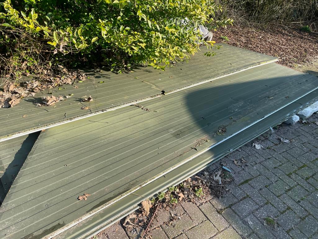 Sandwich panelen platen 4,20x1,18 m, Doe-het-zelf en Verbouw, Platen en Panelen, Ophalen, Gebruikt, Overige materialen