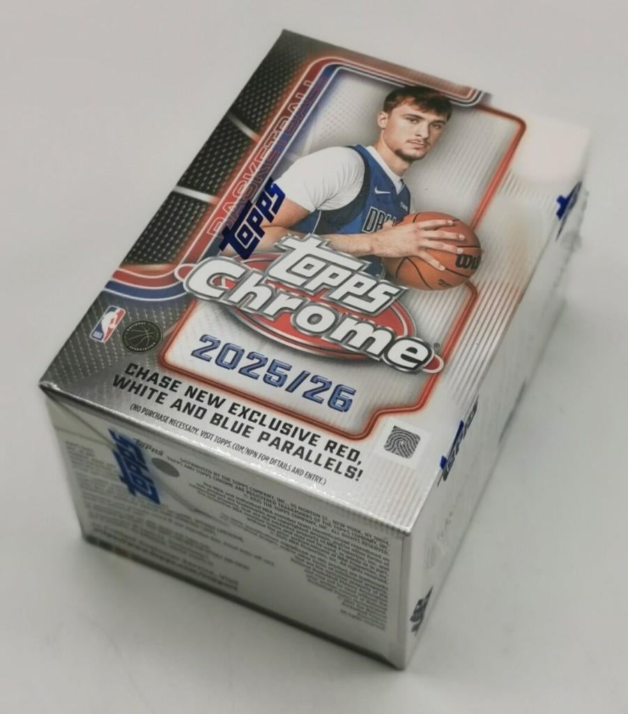 Topps 2025-26 Chrome Basketball Box, Ophalen of Verzenden, Zo goed als nieuw, Buitenlandse clubs, Spelerskaart