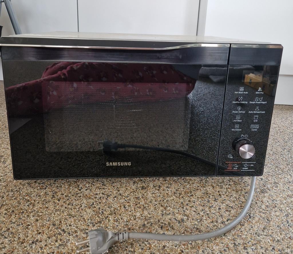 Samsung combimagnetron - Zwart zilver, Ophalen, Combimagnetron, Grill, Zo goed als nieuw