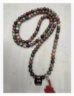 Gebed Tibetaans Mala Agaat ketting meditatie 135 cm lang, Ophalen of Verzenden
