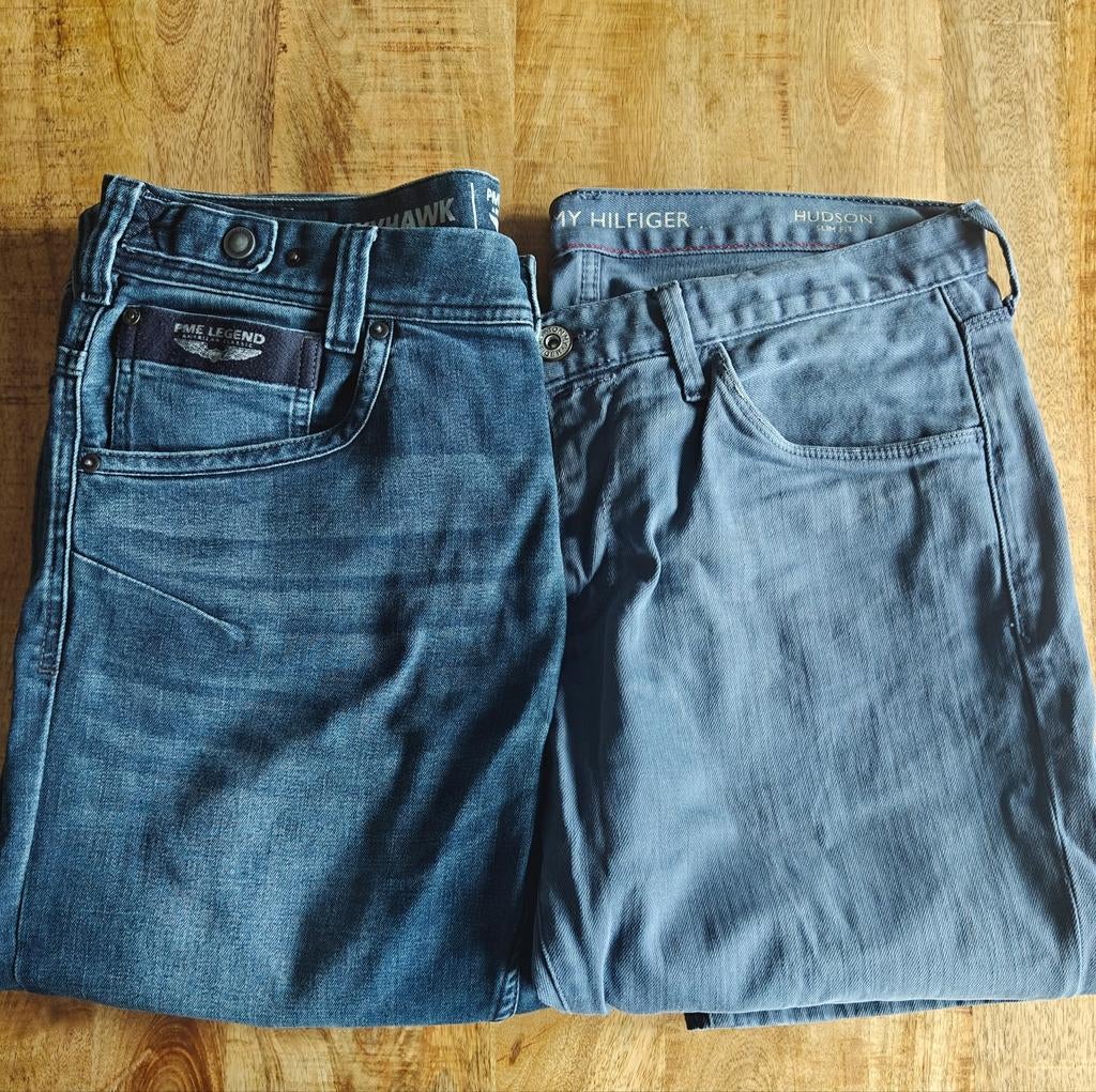 2 merkbroeken pme & Tommy Hilfiger 36/34 35/34, Ophalen of Verzenden, Zo goed als nieuw, Blauw, W36 - W38 (confectie 52/54)