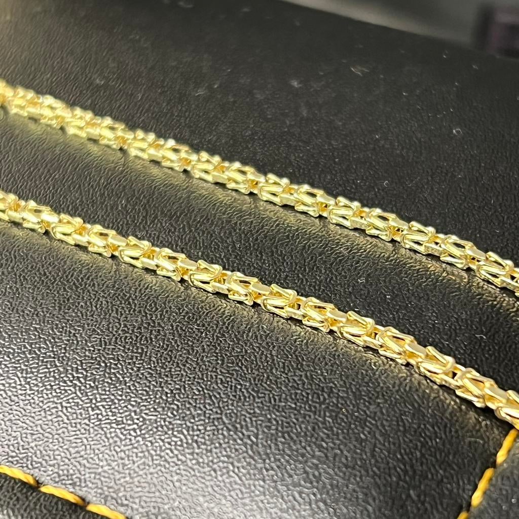 14k gouden koningsketting prachtig schakel, Ophalen of Verzenden, Nieuw, Goud