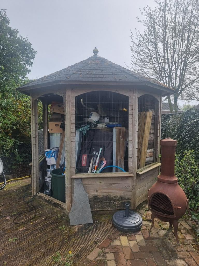 8 Hoekig Prieel. 3 bij 3 m. T.E.A.B., Ophalen, Gebruikt