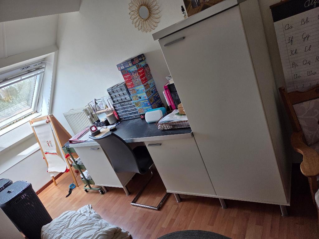 Bureau handmade, Overige materialen, Gebruikt, 120 tot 170 cm, Ophalen of Verzenden