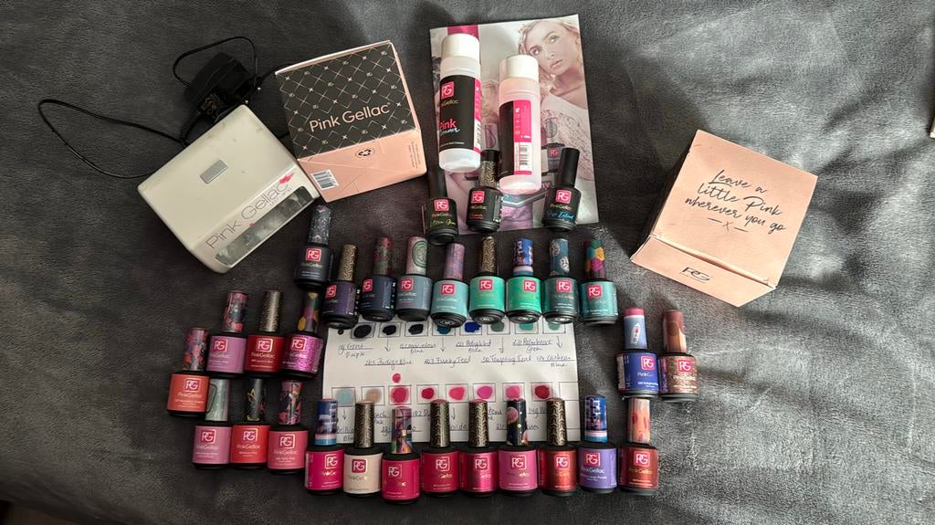 Pink gellac totale set 27 kleuren, Overige kleuren, Ophalen of Verzenden, Zo goed als nieuw, Handen en Nagels