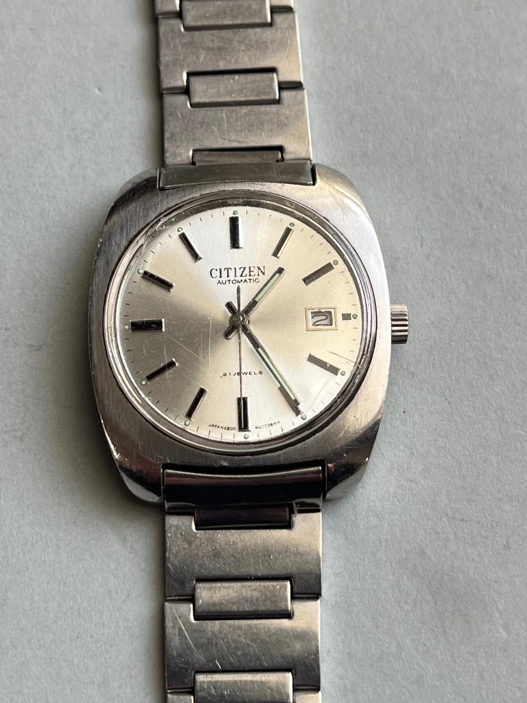 Vintage Horloge Citizen Automatic 21 jewels, Staal, Gebruikt, Staal, Ophalen of Verzenden