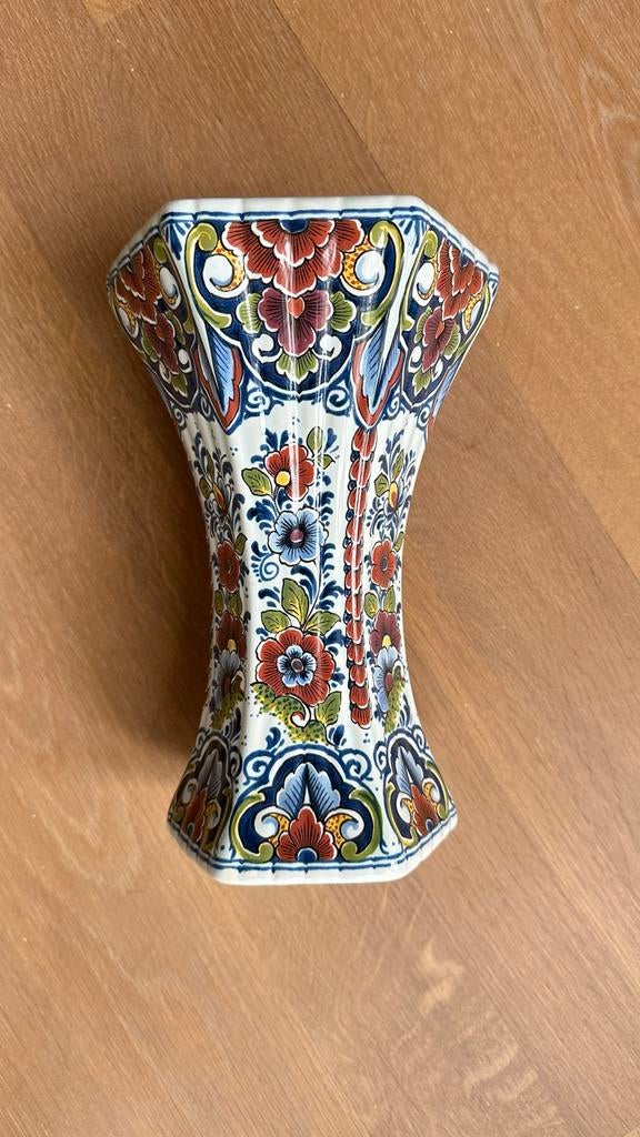Delft vaas, handbeschilderd, zeshoekig, Made in Holland, Ophalen