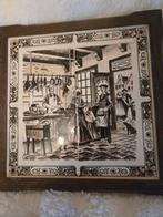 Houten Lijst met Beeltenis in 4 Tegeltjes, Antiek en Kunst, Antiek | Wandborden en Tegels, Ophalen of Verzenden