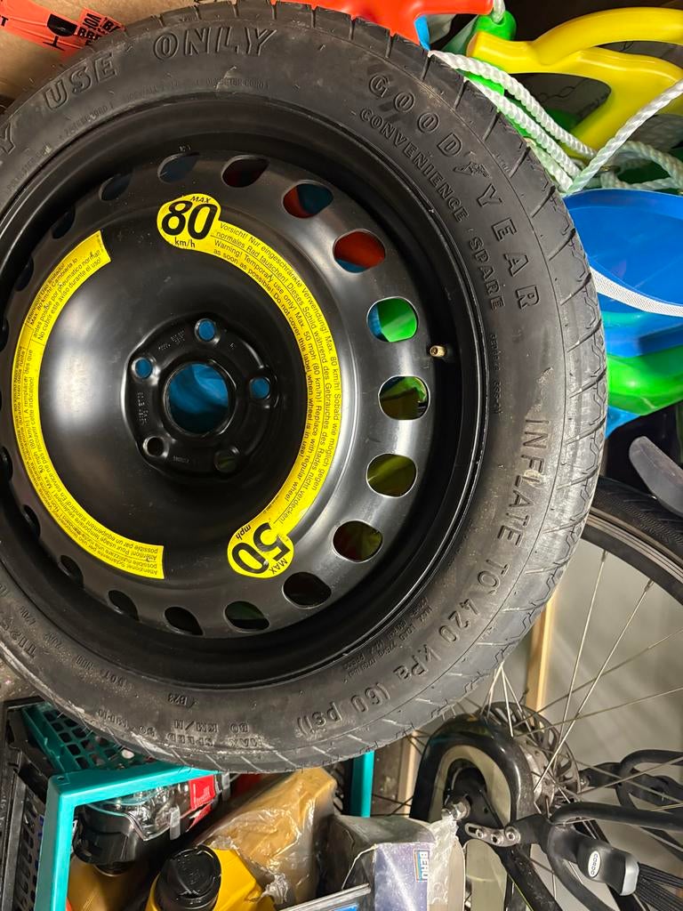 Goodyear T125/80R17 thuiskomer reservewiel audi, Ophalen, Gebruikt, Goodyear, Goodyear