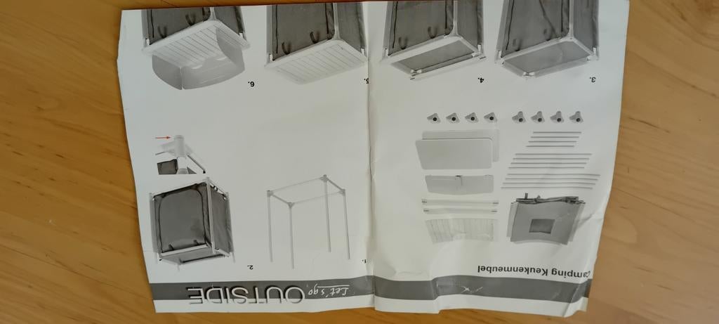 Handig camping kookmeubel - Compact en compleet, Ophalen, Zo goed als nieuw