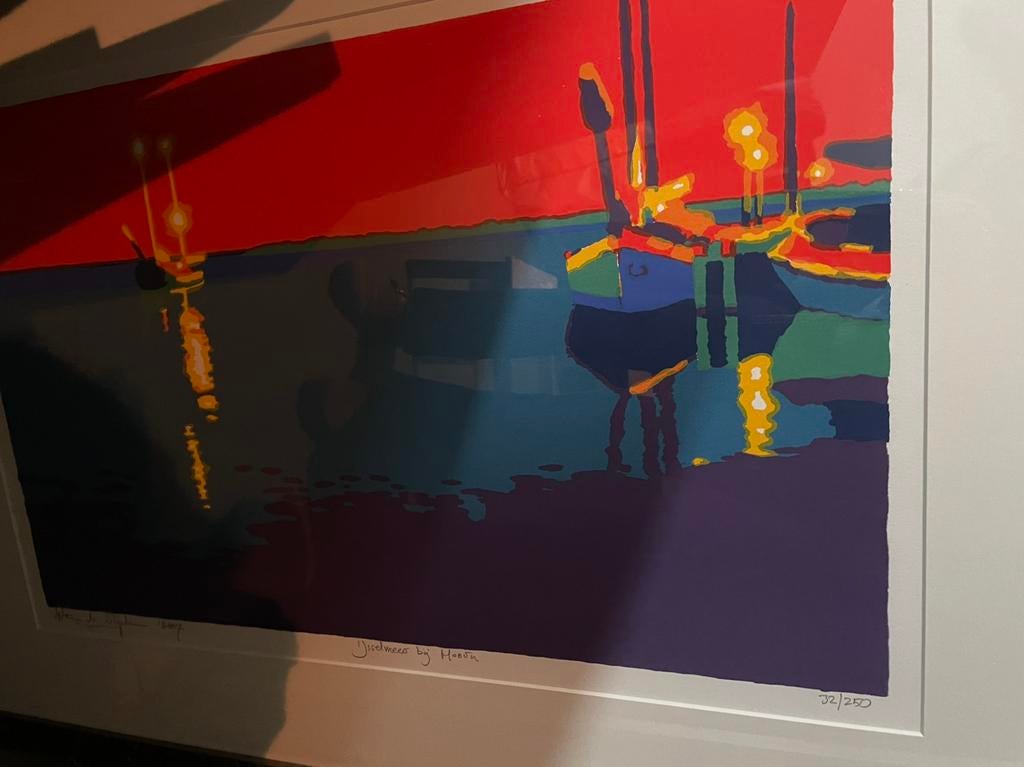 Peter de Rijcke IJsselmeer bij Hoorn mooi ingelijst, Ophalen