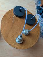 Twee paars/lila hanglampjes met E27 fitting, Ophalen, Gebruikt, Metaal, Modern