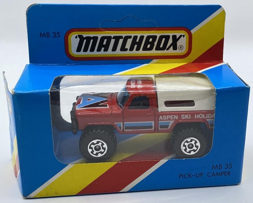 Matchbox 35G-1 Ford F-150 camper ASPEN SKI, Hobby en Vrije tijd, Modelauto's | Overige schalen, Ophalen of Verzenden, Zo goed als nieuw