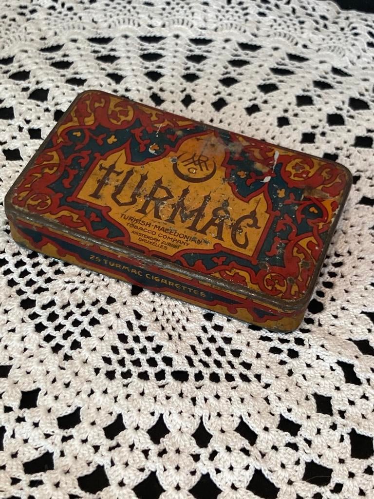 Vintage sigarettenblikje Turmac (140426c), Ophalen of Verzenden, Gebruikt, Overige